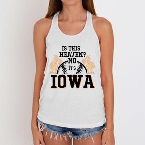 Is This Heaven No It’s Iowa Baseball Field Of Dreams Women's Knotted Racerback Tank