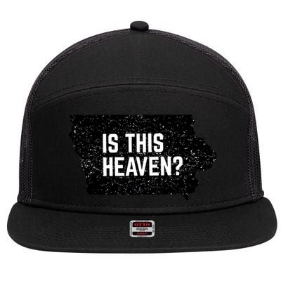 Is This Heaven No It’s Iowa Baseball Field Of Dreams 7 Panel Mesh Trucker Snapback Hat