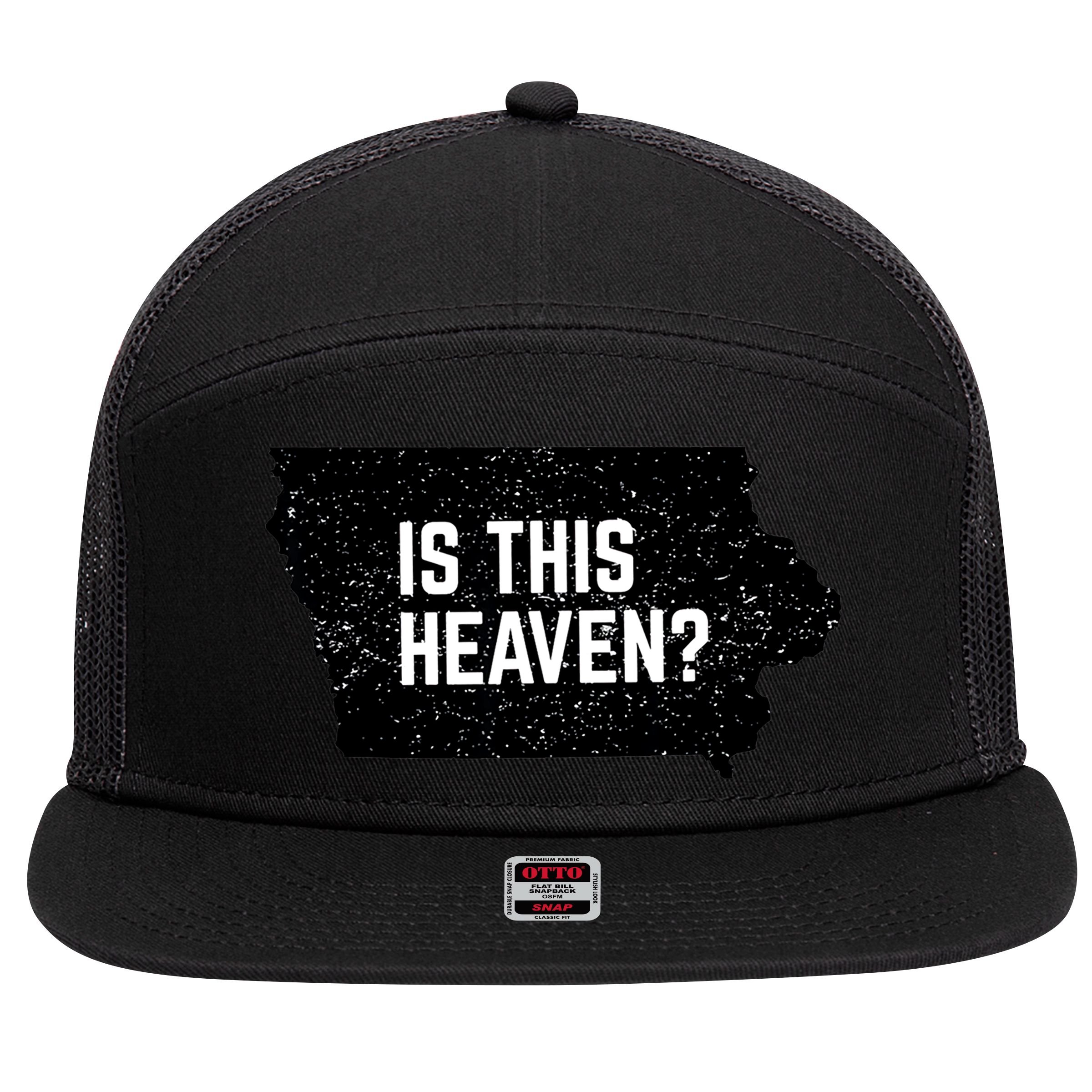 Is This Heaven No It’s Iowa Baseball Field Of Dreams 7 Panel Mesh Trucker Snapback Hat