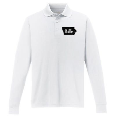 Is This Heaven No It’s Iowa Baseball Field Of Dreams Performance Long Sleeve Polo