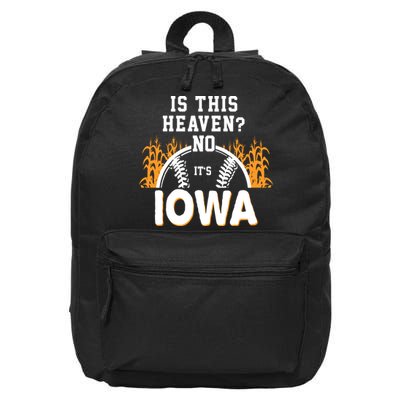 Is This Heaven No It's Iowa Baseball 16 in Basic Backpack