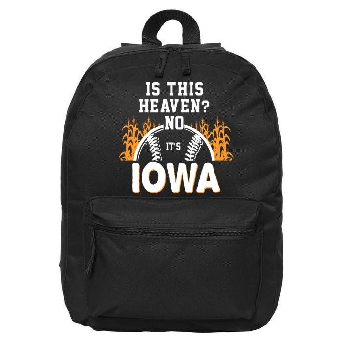 Is This Heaven No It's Iowa Baseball 16 in Basic Backpack