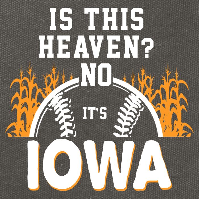 Is This Heaven No It's Iowa Baseball Cotton Canvas Backpack