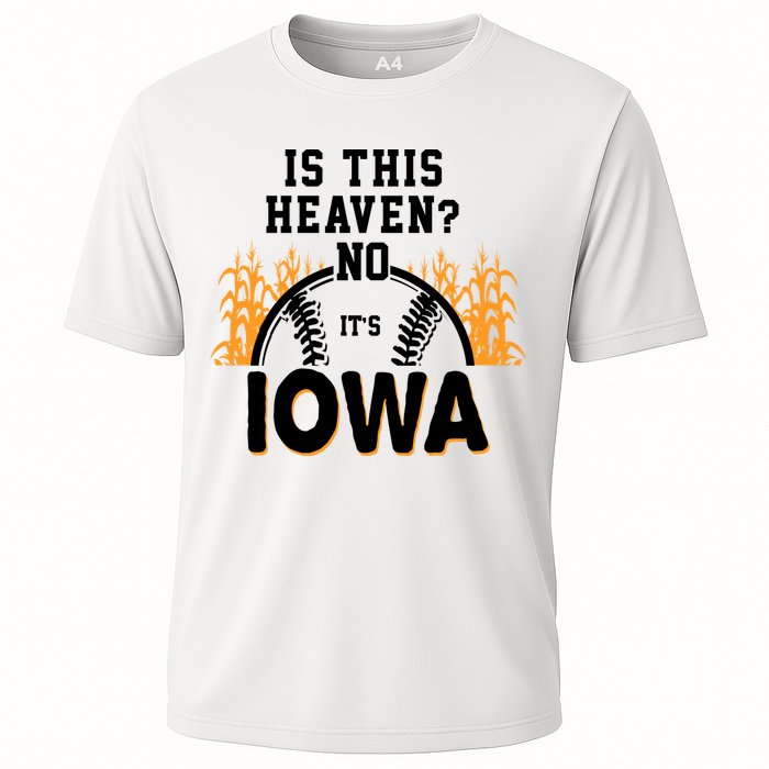 Is This Heaven No It's Iowa Baseball Cooling Performance Crew T-Shirt