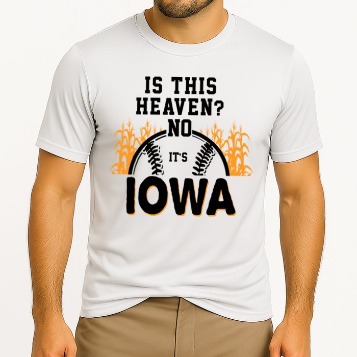 Is This Heaven No It's Iowa Baseball Cooling Performance Crew T-Shirt