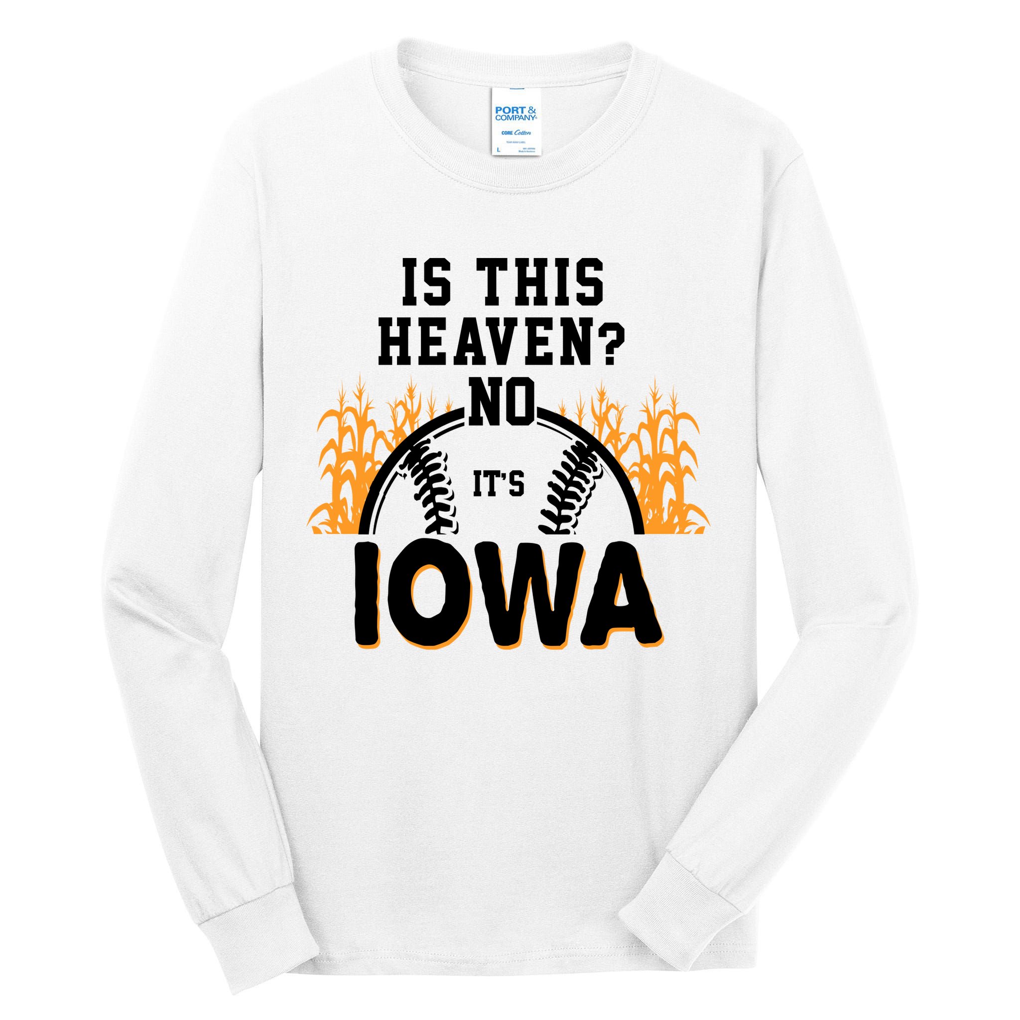 Is This Heaven No It's Iowa Baseball Tall Long Sleeve T-Shirt