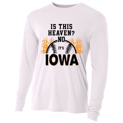 Is This Heaven No It's Iowa Baseball Cooling Performance Long Sleeve Crew