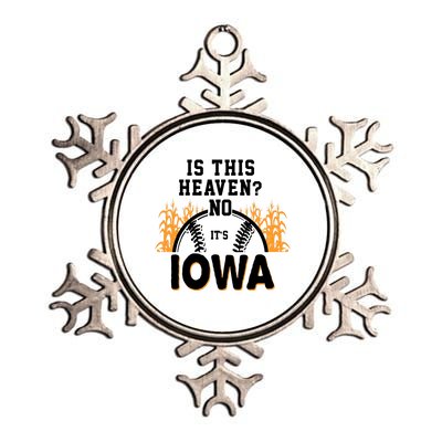 Is This Heaven No It's Iowa Baseball Metallic Star Ornament