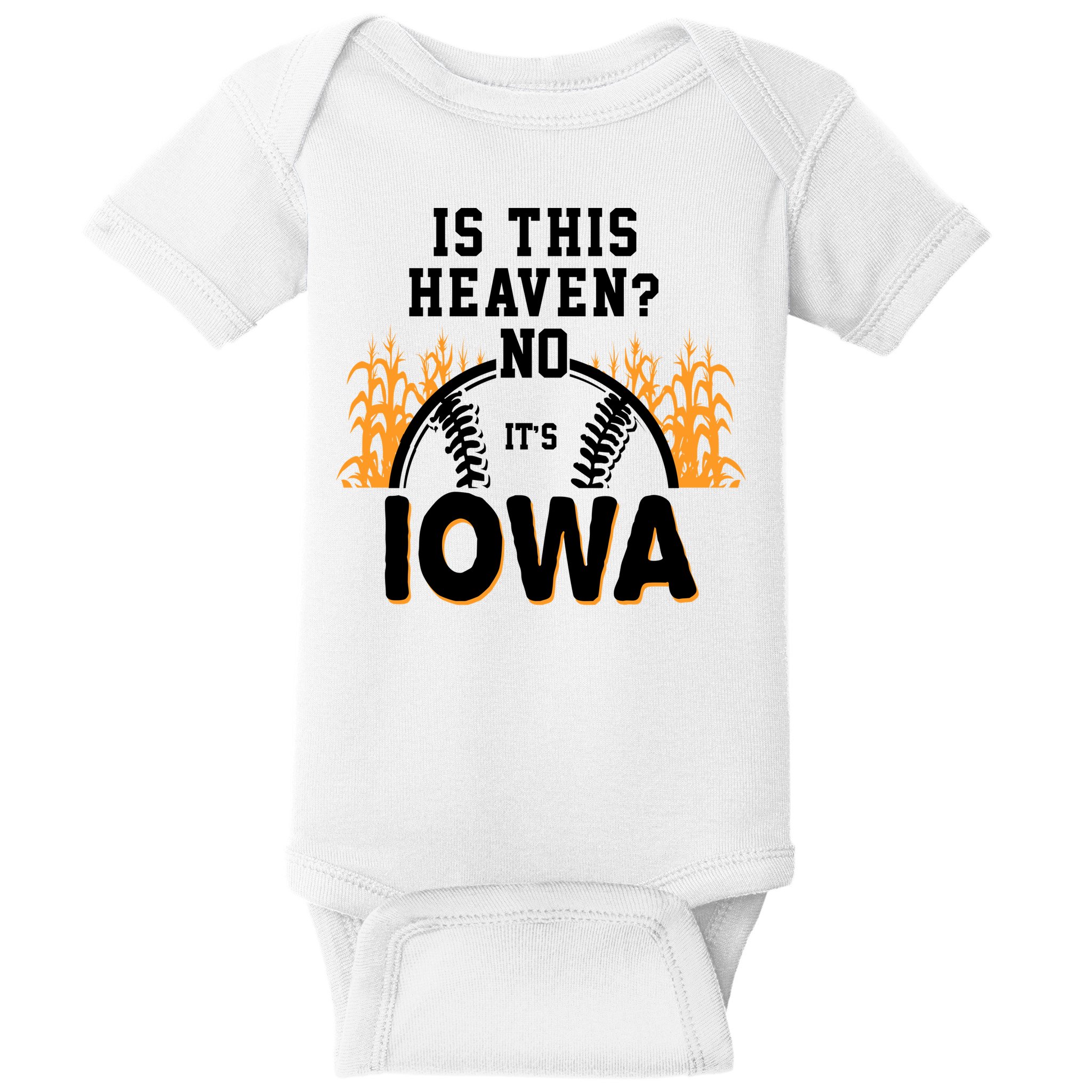 Is This Heaven No It's Iowa Baseball Baby Bodysuit