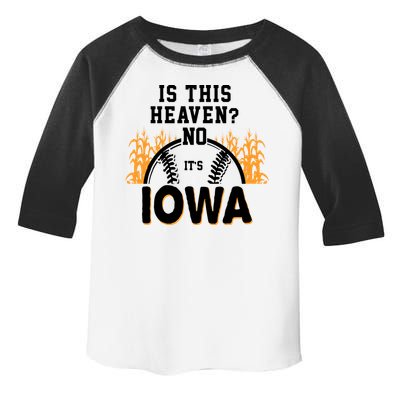 Is This Heaven No It's Iowa Baseball Toddler Fine Jersey T-Shirt