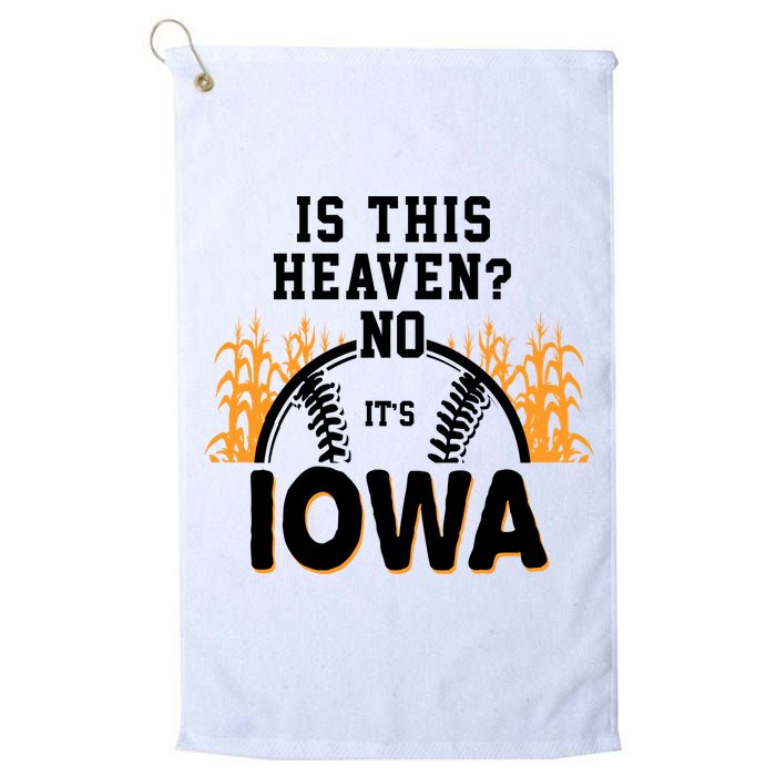 Is This Heaven No It's Iowa Baseball Golf Towel