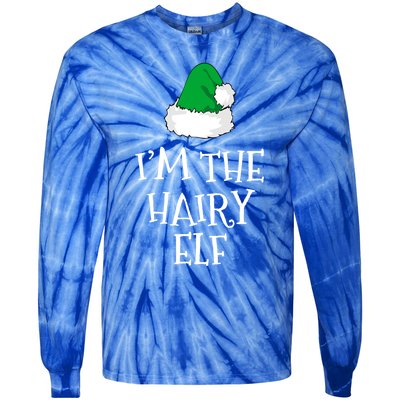 IM The Hairy Elf Christmas Funny Pajama Gift Tie-Dye Long Sleeve Shirt