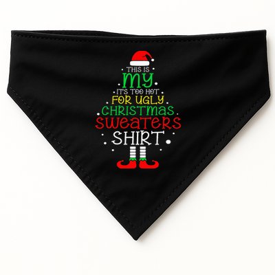 ItS Too Hot For Ugly Christmas Funny Xmas USA-Made Doggie Bandana