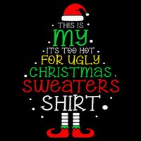 ItS Too Hot For Ugly Christmas Funny Xmas 16 in Basic Backpack
