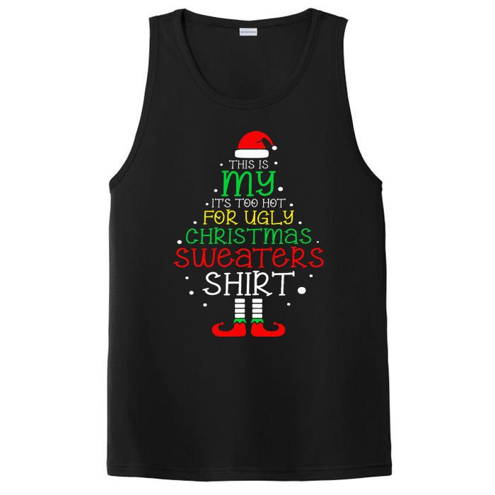 ItS Too Hot For Ugly Christmas Funny Xmas PosiCharge Competitor Tank