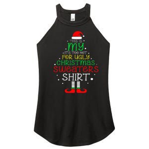 ItS Too Hot For Ugly Christmas Funny Xmas Women's Perfect Tri Rocker Tank