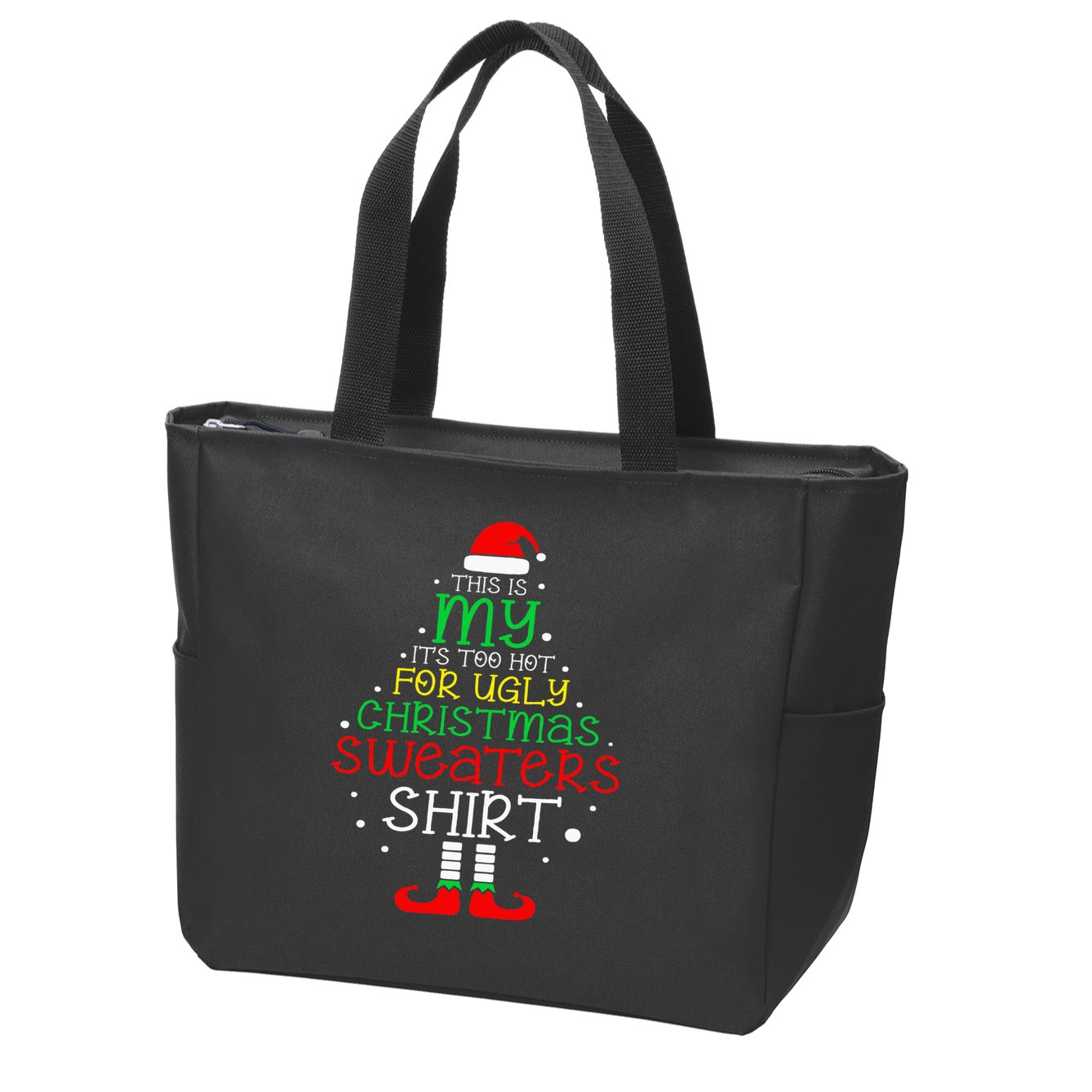 ItS Too Hot For Ugly Christmas Funny Xmas Zip Tote Bag