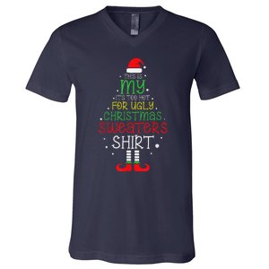 ItS Too Hot For Ugly Christmas Funny Xmas V-Neck T-Shirt