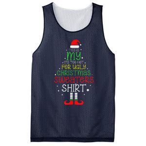 ItS Too Hot For Ugly Christmas Funny Xmas Mesh Reversible Basketball Jersey Tank