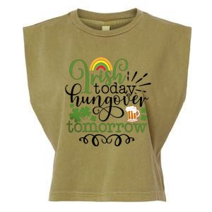 Irish Today Hungover Tomorrow Saint Patrick's Day Drinking Garment-Dyed Women's Muscle Tee