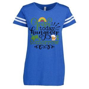 Irish Today Hungover Tomorrow Saint Patrick's Day Drinking Enza Ladies Jersey Football T-Shirt