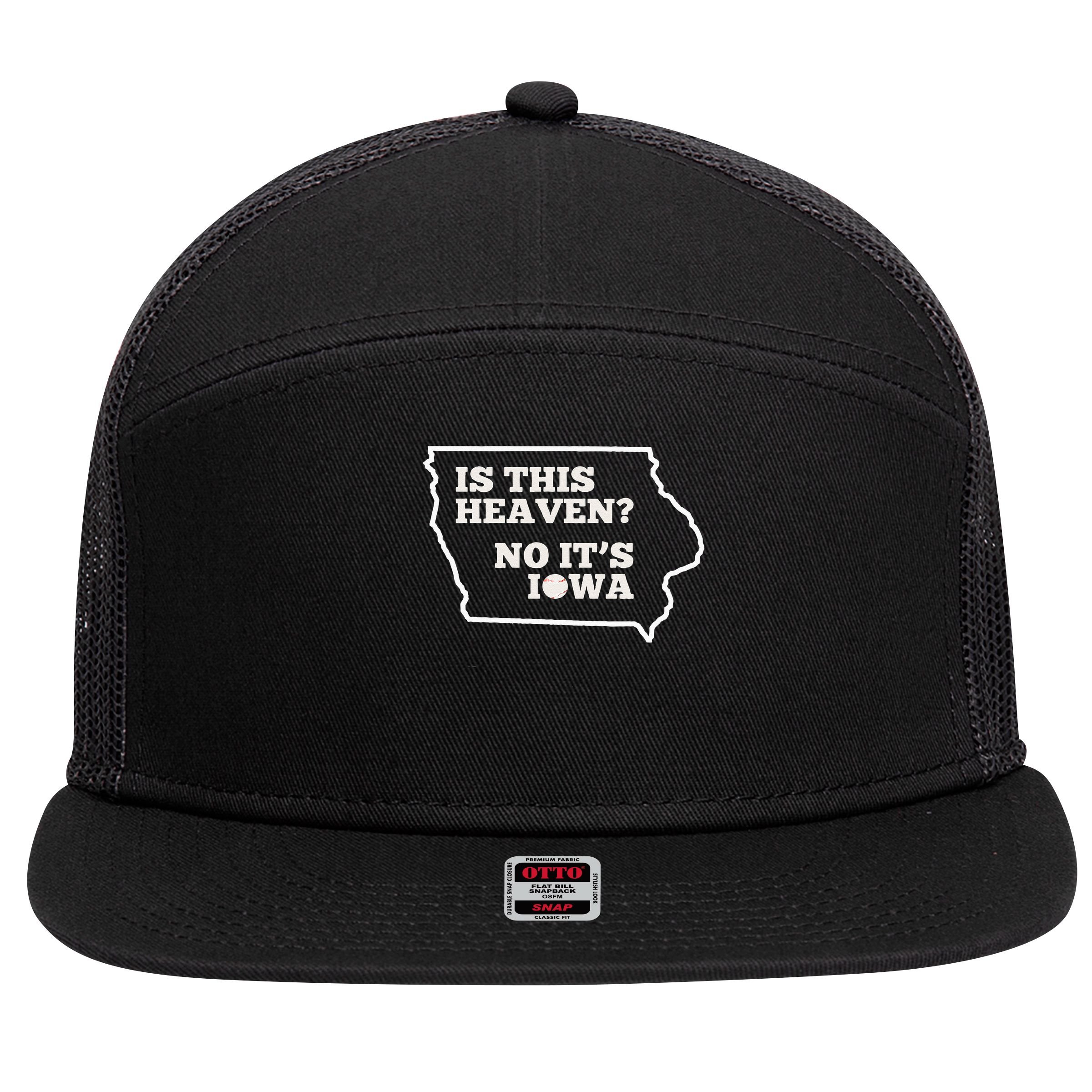 Is This Heaven No It's Iowa State Baseball Baseball Field 7 Panel Mesh Trucker Snapback Hat