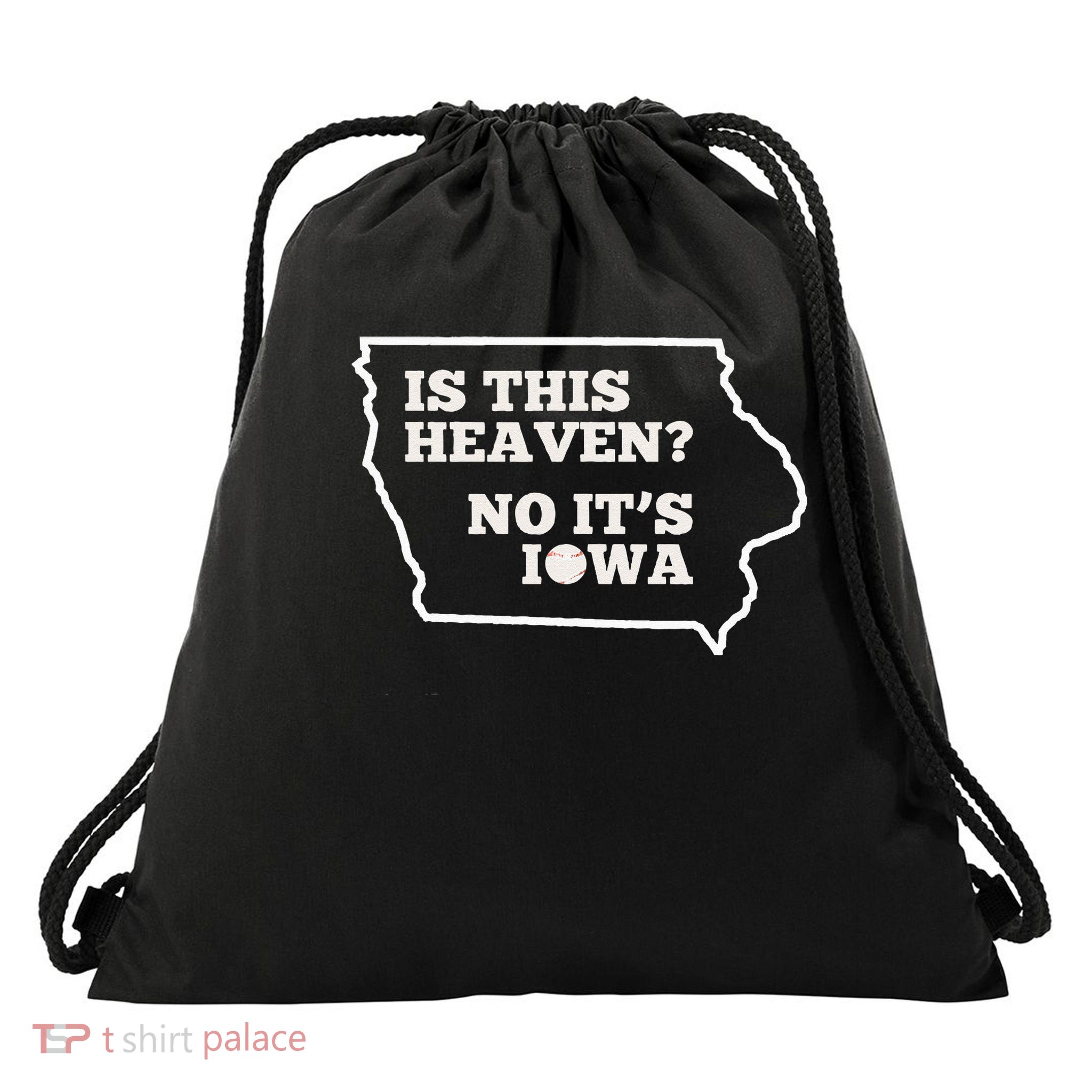 Is This Heaven No It's Iowa State Baseball Baseball Field Drawstring Bag