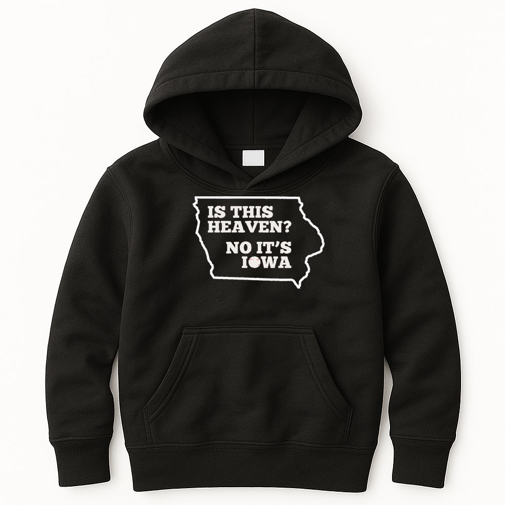 Is This Heaven No It's Iowa State Baseball Baseball Field Kids Hoodie