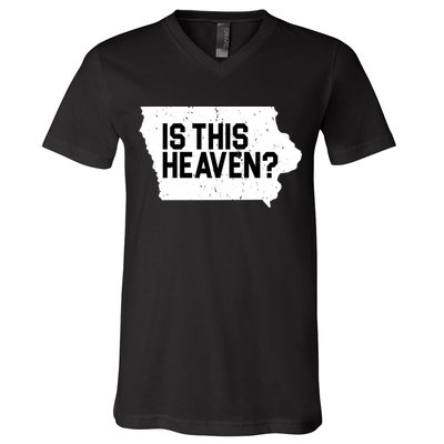 Is This Heaven Iowa Baseball V-Neck T-Shirt