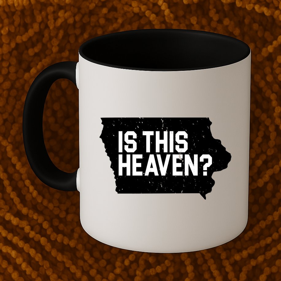 Is This Heaven Iowa Baseball Mug