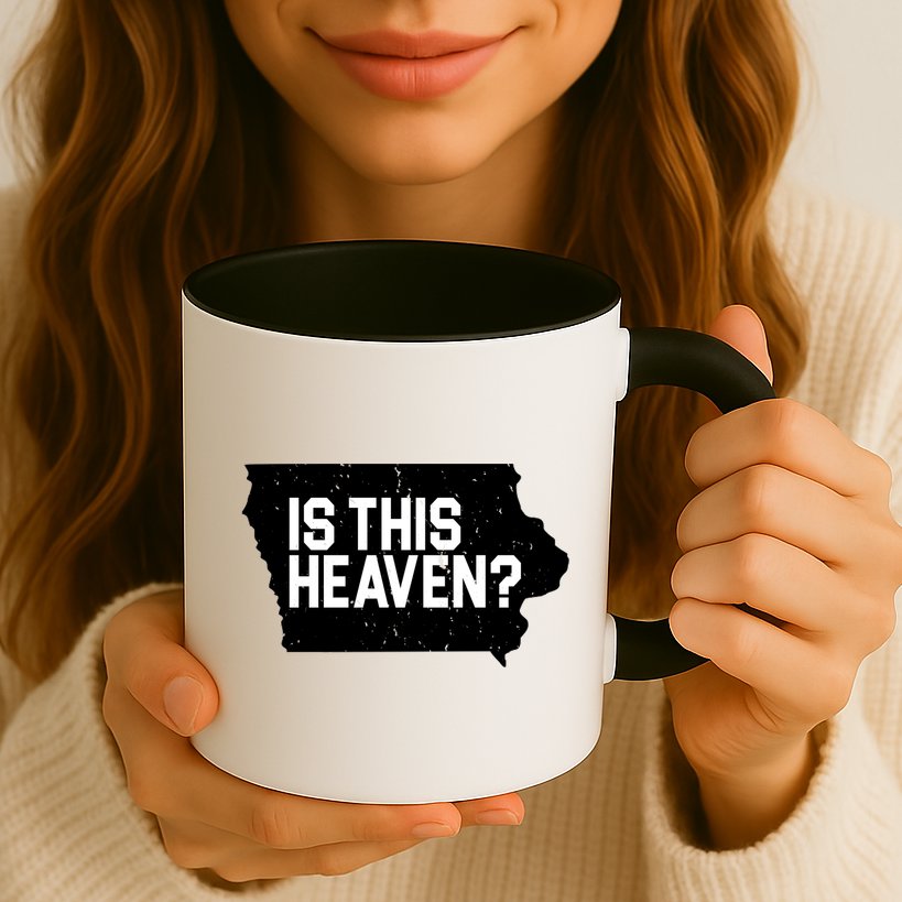 Is This Heaven Iowa Baseball Mug