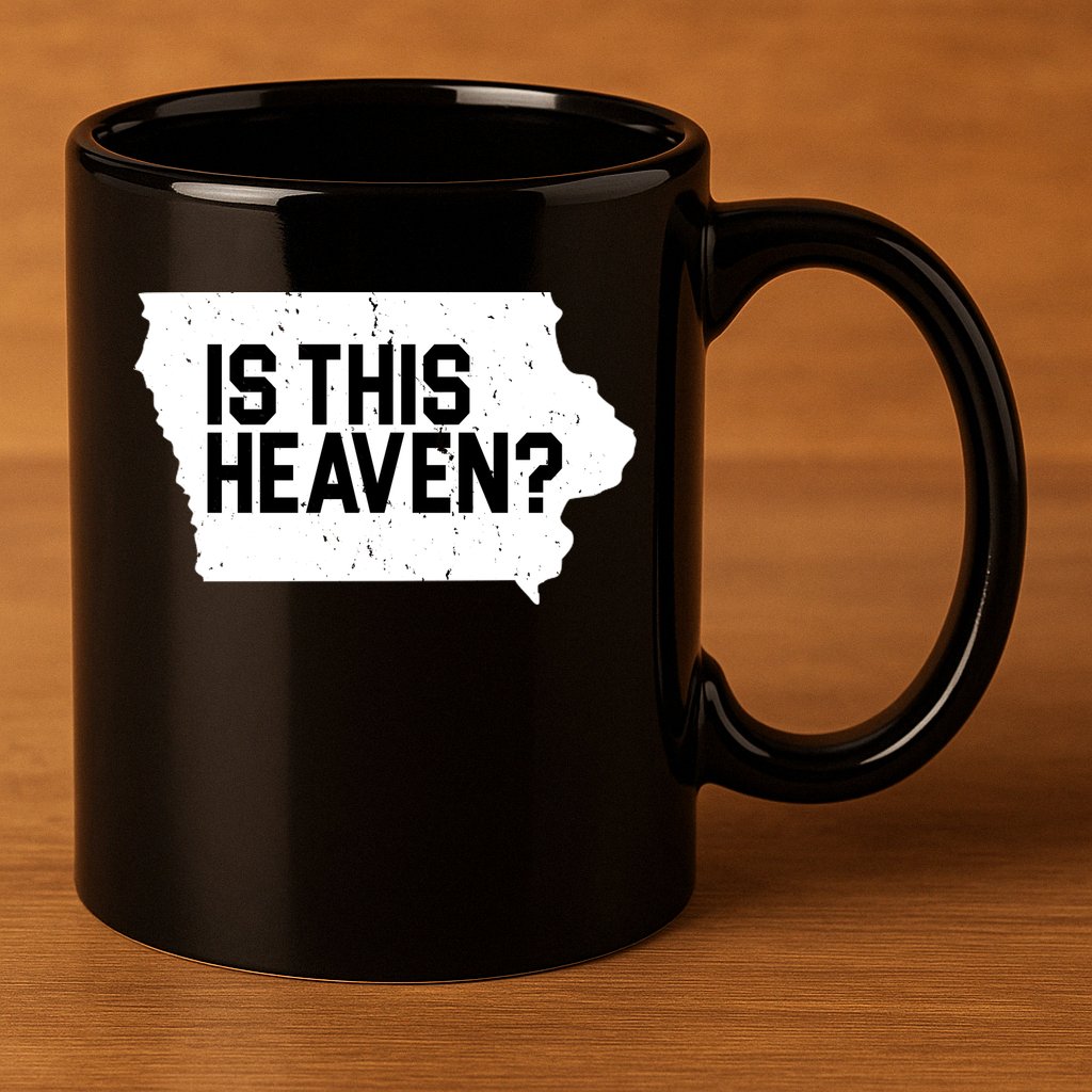 Is This Heaven Iowa Baseball 11oz C Handle Ceramic Mug