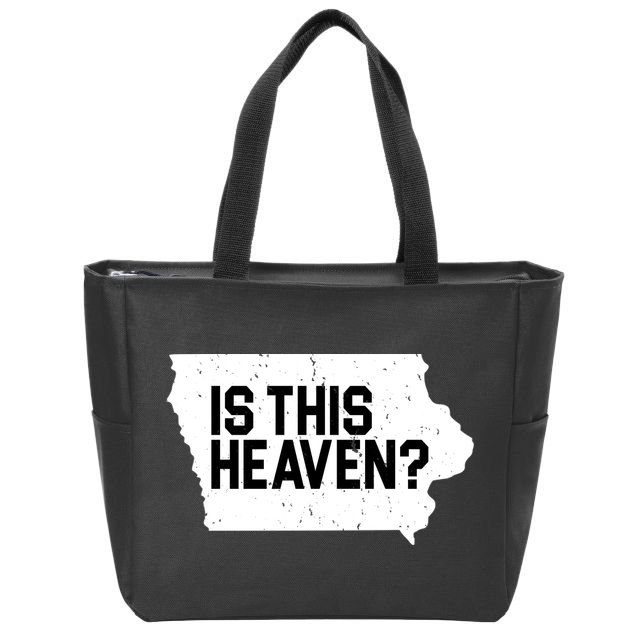 Is This Heaven Iowa Baseball Zip Tote Bag