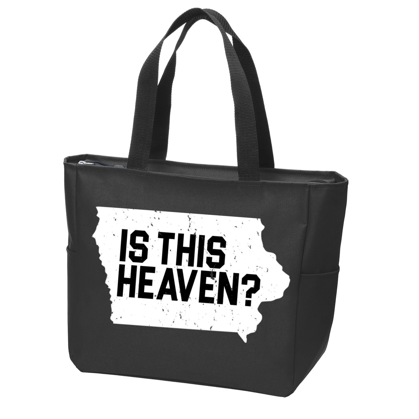 Is This Heaven Iowa Baseball Zip Tote Bag