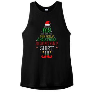 ItS Too Hot For Ugly Christmas Funny Xmas Women Ladies PosiCharge Tri-Blend Wicking Tank