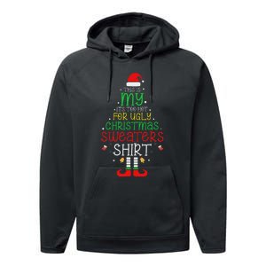 ItS Too Hot For Ugly Christmas Funny Xmas Women Performance Fleece Hoodie