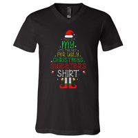 ItS Too Hot For Ugly Christmas Funny Xmas Women V-Neck T-Shirt