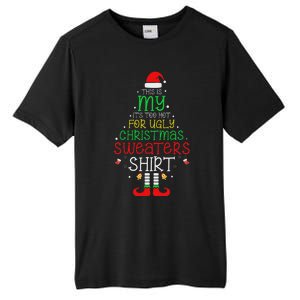 ItS Too Hot For Ugly Christmas Funny Xmas Women Tall Fusion ChromaSoft Performance T-Shirt