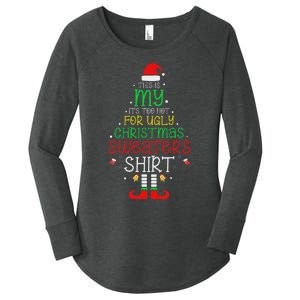 ItS Too Hot For Ugly Christmas Funny Xmas Women Women's Perfect Tri Tunic Long Sleeve Shirt