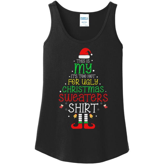 ItS Too Hot For Ugly Christmas Funny Xmas Women Ladies Essential Tank