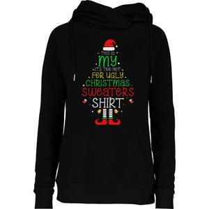 ItS Too Hot For Ugly Christmas Funny Xmas Women Womens Funnel Neck Pullover Hood