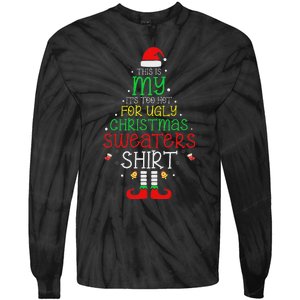 ItS Too Hot For Ugly Christmas Funny Xmas Women Tie-Dye Long Sleeve Shirt