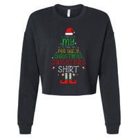 ItS Too Hot For Ugly Christmas Funny Xmas Women Cropped Pullover Crew