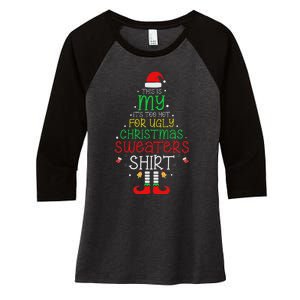 ItS Too Hot For Ugly Christmas Funny Xmas Women Women's Tri-Blend 3/4-Sleeve Raglan Shirt