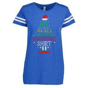 ItS Too Hot For Ugly Christmas Funny Xmas Women Enza Ladies Jersey Football T-Shirt