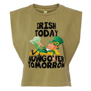 Irish Today Hungover Tomorrow Drinking Saint Patrick's Day Garment-Dyed Women's Muscle Tee