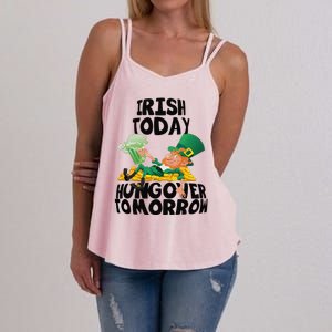 Irish Today Hungover Tomorrow Drinking Saint Patrick's Day Women's Strappy Tank