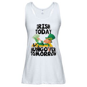 Irish Today Hungover Tomorrow Drinking Saint Patrick's Day Ladies Essential Flowy Tank