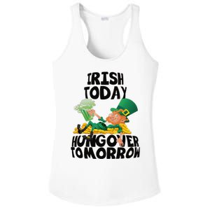 Irish Today Hungover Tomorrow Drinking Saint Patrick's Day Ladies PosiCharge Competitor Racerback Tank