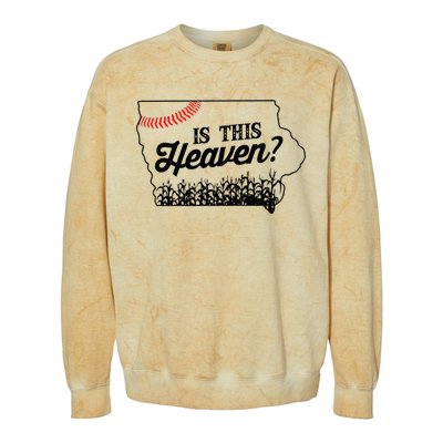 Is This Heaven Baseball Field In Iowa Colorblast Crewneck Sweatshirt